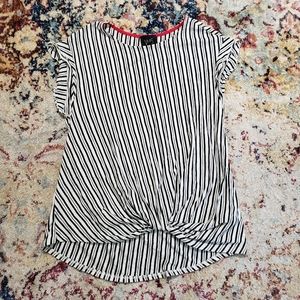Anthropologie W5 Striped Twist Front Top